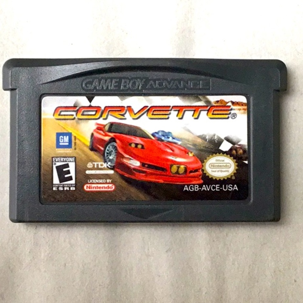 Corvette Gameboy Advance Game Nintendo GBA Game Boy Chevrolet Sports Cars GM